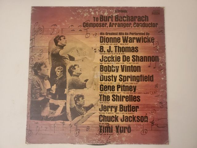 Various Artists A Tribute to Burt Bacharach vinyl record