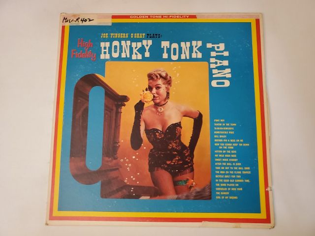 Joe 'Fingers' O'Shay Honky Tonk Piano vinyl record