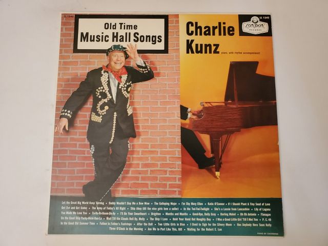 Charlie Kunz Old Time Music Hall Songs vinyl record