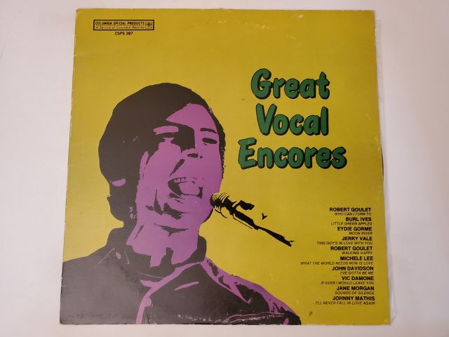 Various Artists Great Vocal Encores vinyl record