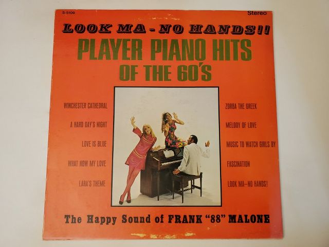 Frank '68' Malone Look Ma - No Hands! Player Piano Hits of the 60's vinyl record