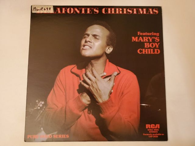 Harry Belafonte Afonte's Christmas vinyl record