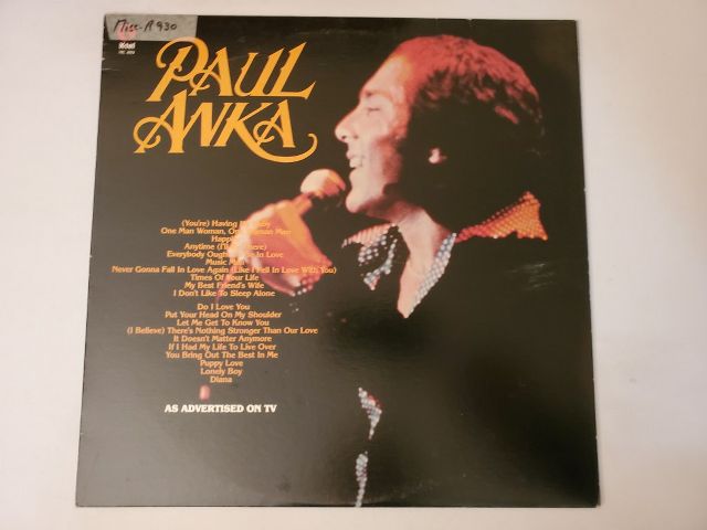 Paul Anka Unknown vinyl record