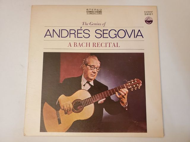 Andres Segovia A Bach Recital vinyl record