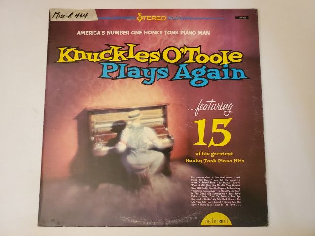 Knuckles O'Toole Plays Again vinyl record