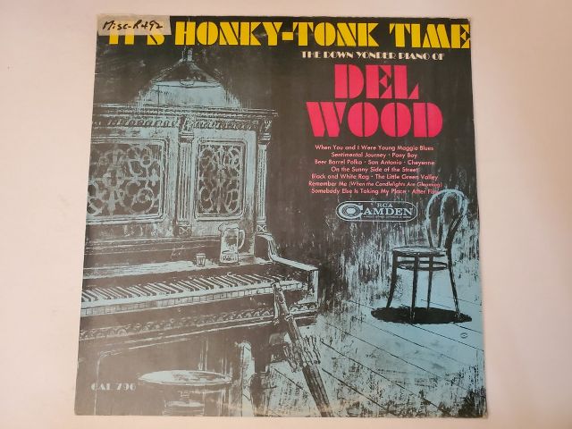 Del Wood It's Honky-Tonk Time vinyl record