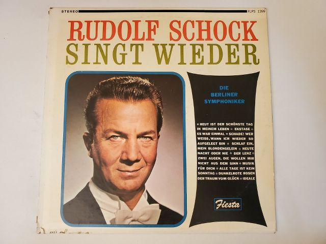 Rudolf Schock Singt Wieder vinyl record