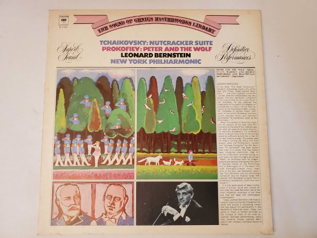 Leonard Bernstein, New York Philharmonic Tchaikovsky: Nutcracker Suite; Prokofiev: Peter and The Wolf vinyl record