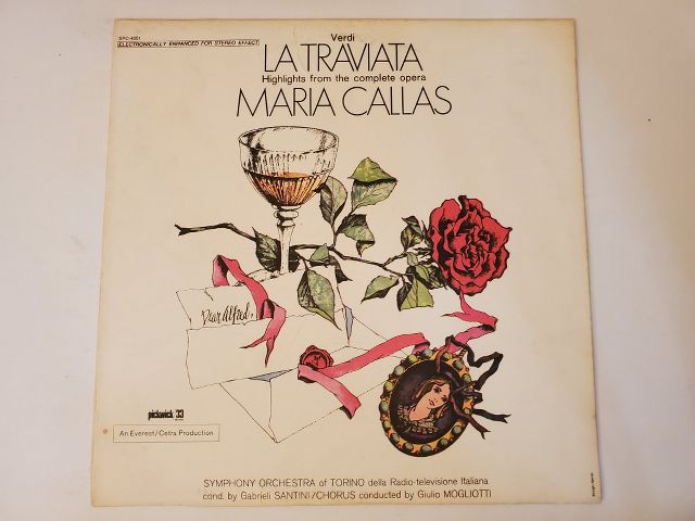 Maria Callas La Traviata: Highlights from the Complete Opera vinyl record