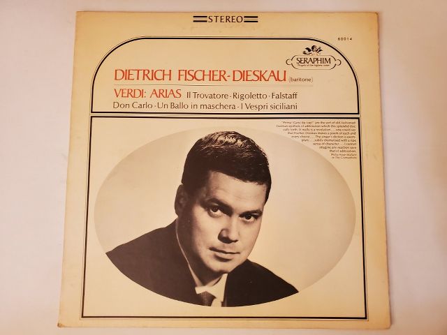 Dietrich Fischer-Dieskau Verdi: Arias vinyl record