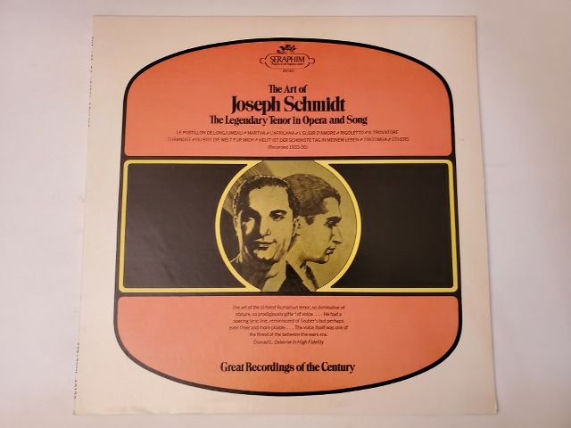 Joseph Schmidt The Art of Joseph Schmidt vinyl record