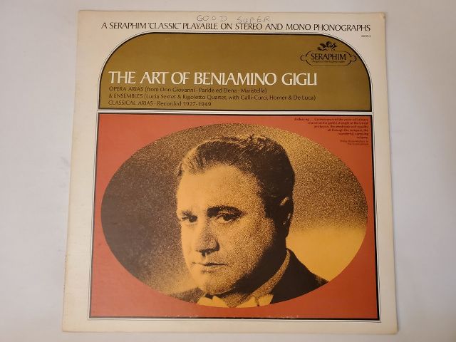Beniamino Gigli The Art of Beniamino Gigli vinyl record
