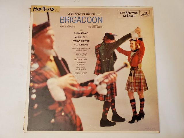 Original Cast Brigadoon vinyl record
