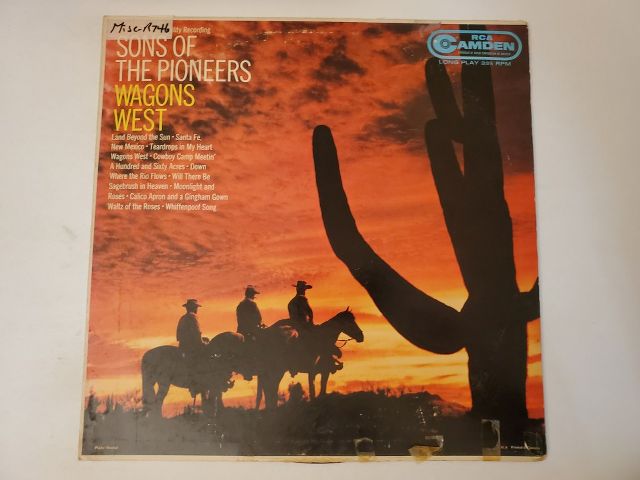 Sons of the Pioneers Wagons West vinyl record