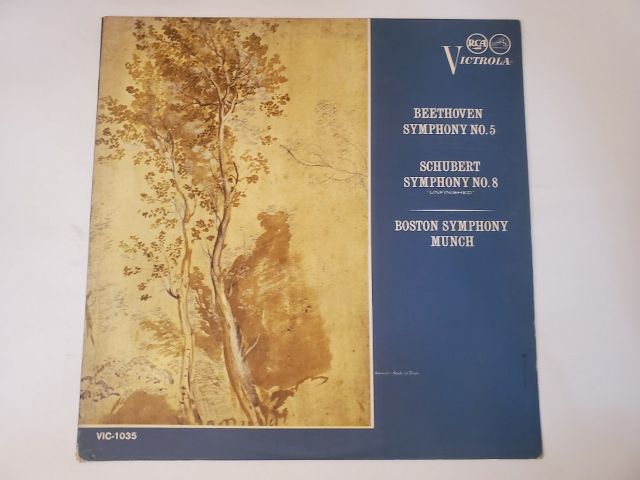 Boston Symphony, Munch Beethoven Symphony No. 5 / Schubert Symphony No. 8 'Unfinished' vinyl record