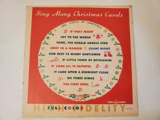 The Voices of Christmas Sing Along Christmas Carols vinyl record