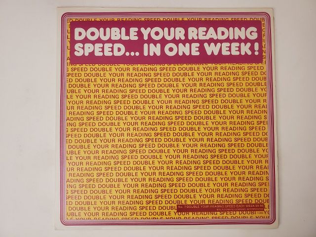 Unknown Double Your Reading Speed... In One Week! vinyl record