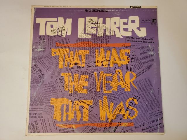 Tom Lehrer That Was the Year That Was vinyl record