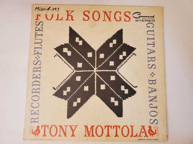Tony Mottola Folk Songs vinyl record