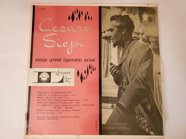 Cesare Siepi Sings Great Operatic Arias vinyl record