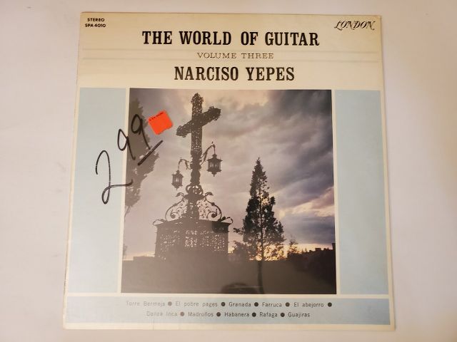 Narciso Yepes The World of Guitar Volume Three vinyl record