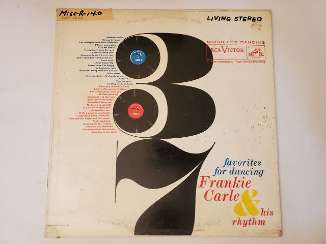 Frankie Carle & His Rhythm 37 Favorites for Dancing vinyl record