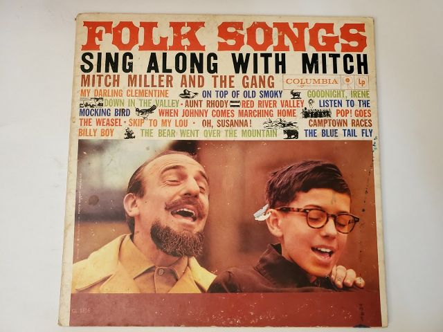 Mitch Miller and The Gang Folk Songs Sing Along With Mitch vinyl record