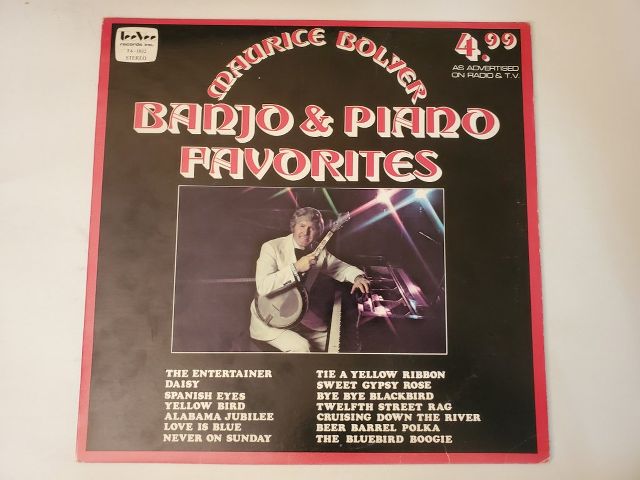 Maurice Bolyer Banjo & Piano Favorites vinyl record