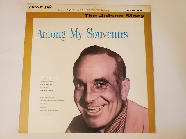 Al Jolson The Jolson Story: Among My Souvenirs vinyl record