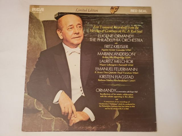 Eugene Ormandy & The Philadelphia Orchestra Five Treasured Recordings from the Heritage of Greatness on RCA Red Seal vinyl record