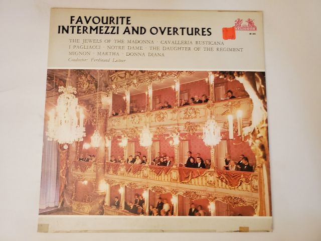Ferdinand Leitner Favourite Intermezzi and Overtures vinyl record