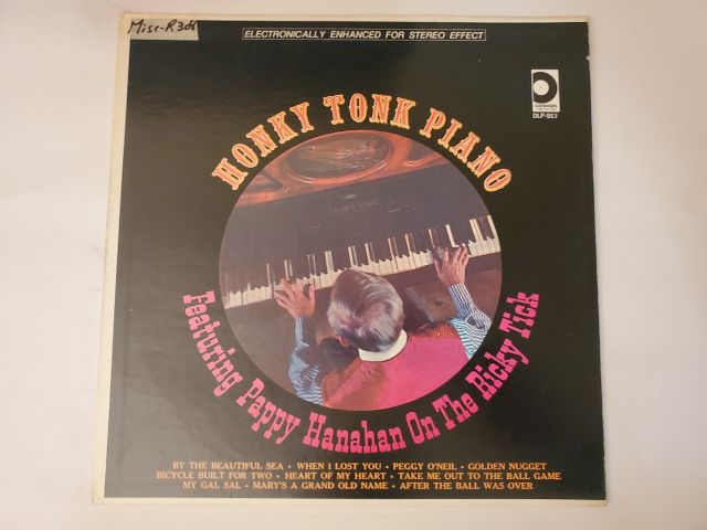 Pappy Hanan Honky Tonk Piano vinyl record