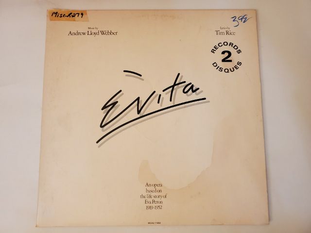 Andrew Lloyd Webber Evita vinyl record