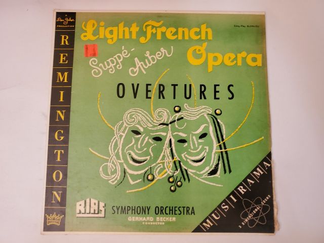 RIAS Symphony Orchestra conducted by Gerhard Becker Light French Opera Overtures vinyl record