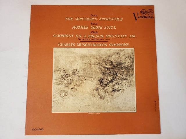 Charles Munch, Boston Symphony The Sorcerer's Apprentice / Mother Goose Suite / Symphony on a French Mountain Air vinyl record
