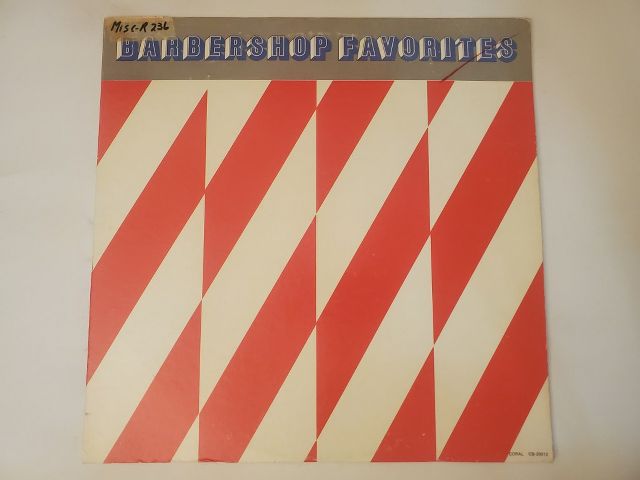 Unknown Barbershop Favorites vinyl record
