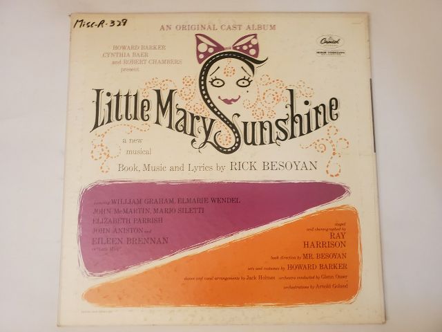 Original Cast Little Mary Sunshine vinyl record