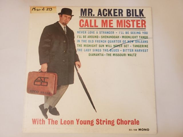 Mr Acker Bilk Call Me Mister vinyl record