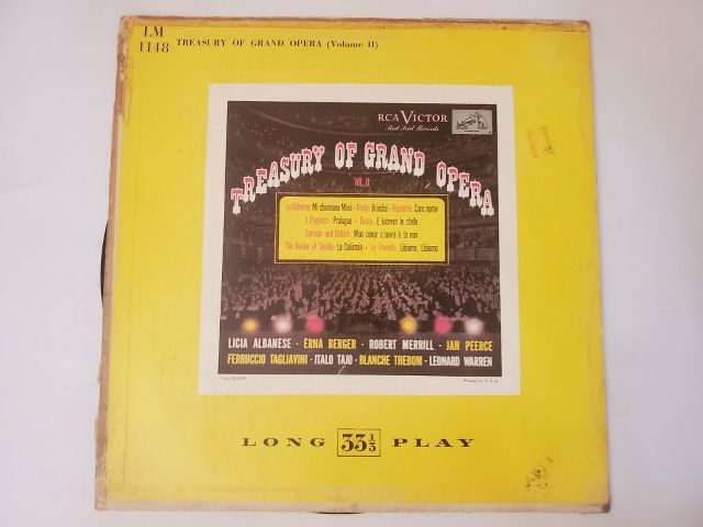 Various Artists Treasury of Grand Opera (Volume II) vinyl record