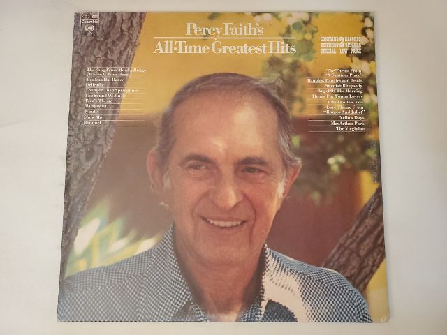 Percy Faith All-Time Greatest Hits vinyl record