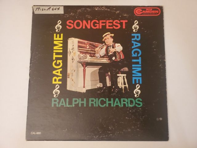Ralph Richards Ragtime Songfest vinyl record