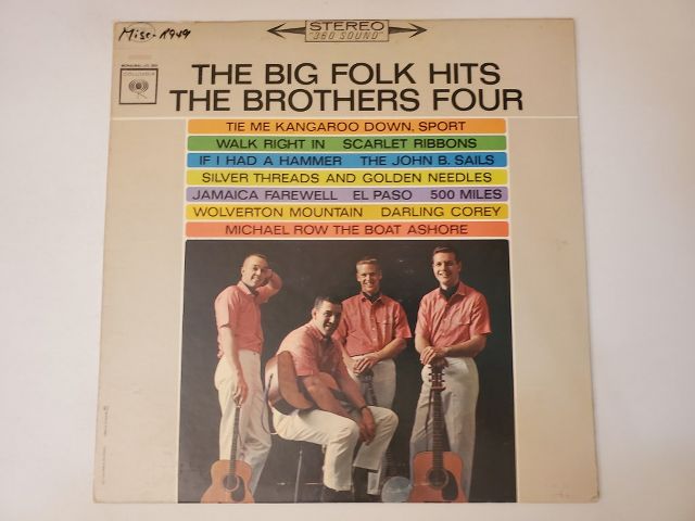 The Brothers Four The Big Folk Hits vinyl record