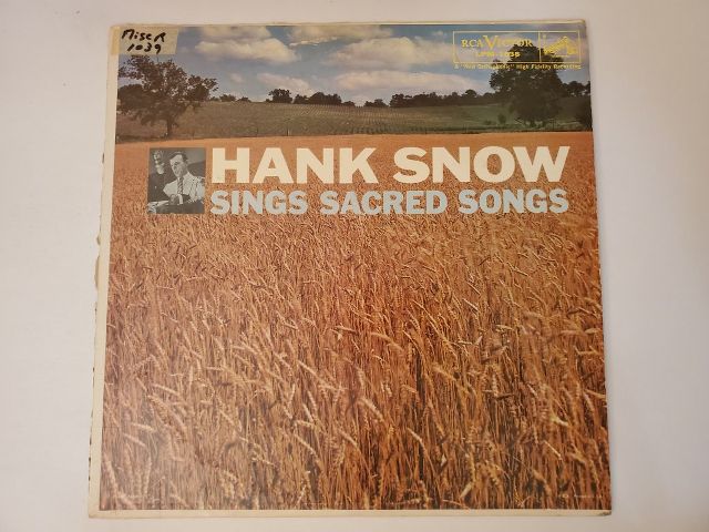 Hank Snow Sings Sacred Songs vinyl record