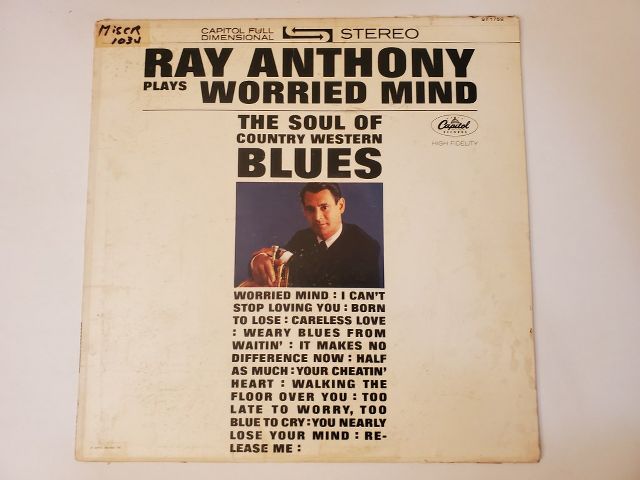 Ray Anthony Plays Worried Mind vinyl record