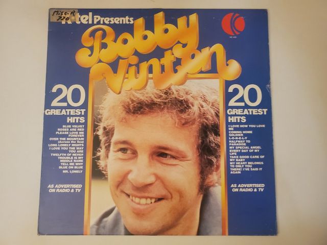Bobby Vinton 20 Greatest Hits vinyl record
