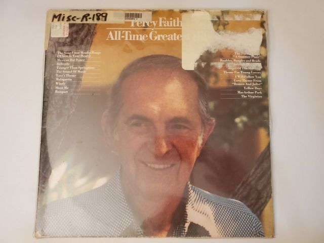 Percy Faith All-Time Greatest Hits vinyl record