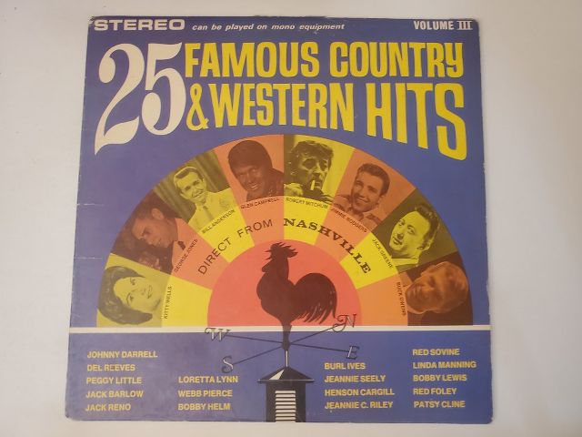 Various Artists 25 Famous Country & Western Hits Volume III vinyl record