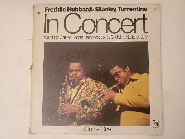 Freddie Hubbard, Stanley Turrentine In Concert Volume One vinyl record