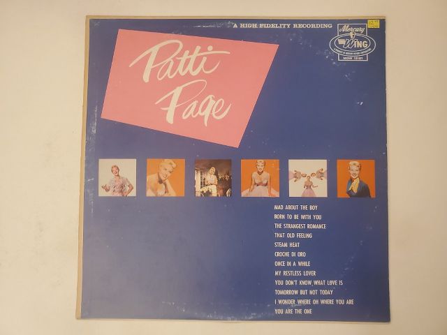 Patti Page Unknown vinyl record