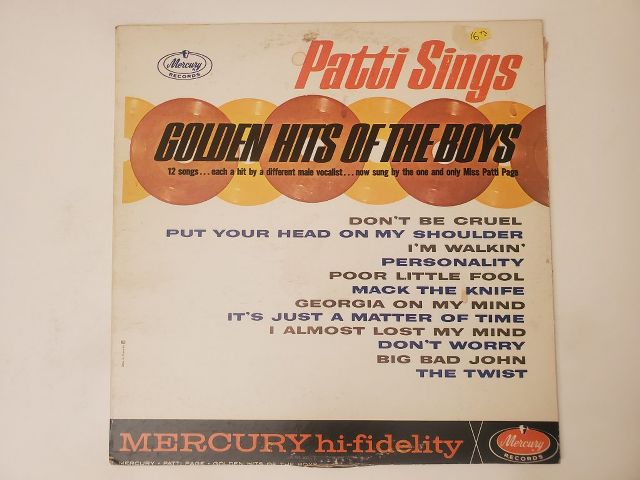 Patti Page Patti Sings Golden Hits of the Boys vinyl record